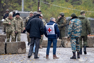 В Кремле не стали комментировать заявление Алиева о новом коридоре в Карабахе