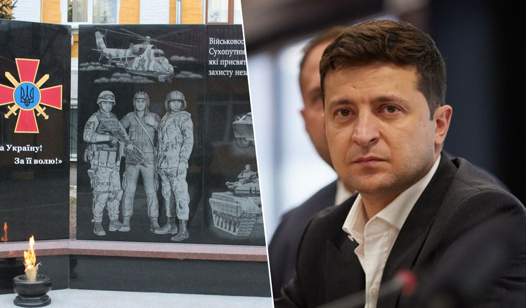 "Сразу видно, что не лох какой-то". Танкист на памятнике украинским военным оказался подозрительно похож на Зеленского