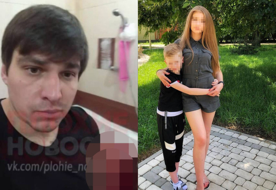 Акшин Гусейнов и его жертвы. Фото © Соцсети. Скриншот © Telegram / "Плохие новости 18+"
