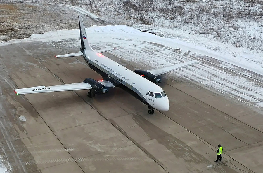 Новый российский пассажирский самолёт Ил-114-300. Фото © ТАСС / Пресс-служба ГК "Ростех"