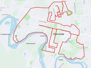 "Прекратите гадить в Кубань!" Велосипедист проехал 65 км и "нарисовал" человека, справляющего нужду в реку