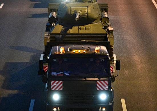 Военная техника прибыла в Москву для участия в Параде Победы