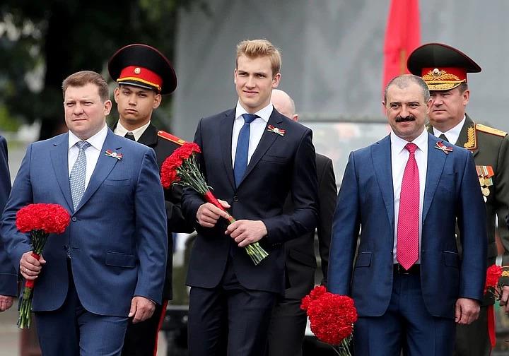 Сыновья президента Белоруссии Александра Лукашенко (слева направо) Дмитрий, Николай и Виктор, июль 2020 г. Фото © ТАСС / ЕРА / TATYANA ZENKOVICH