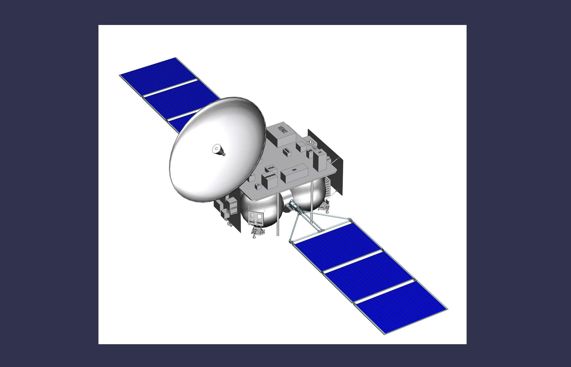 Схематичное изображение орбитального модуля. Изображение предоставлено НПО имени Лавочкина