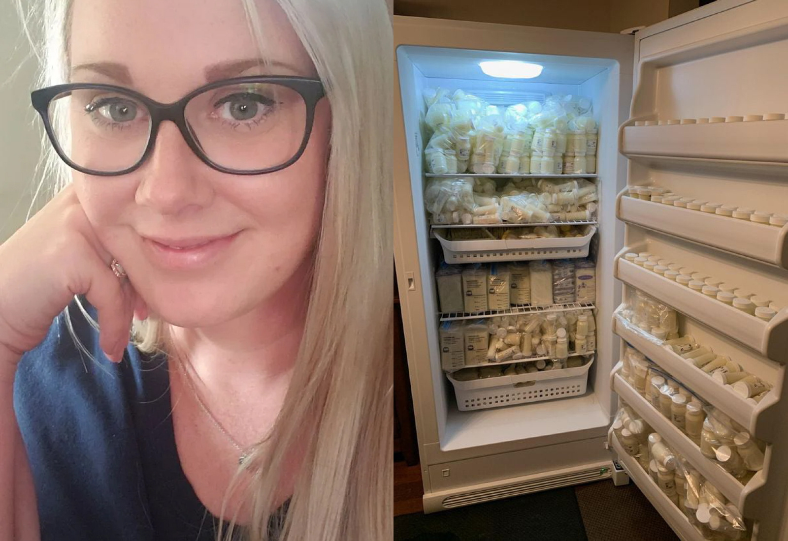 Мама заработала полтора миллиона на продаже грудного молока, и вот как выглядит её холодильник