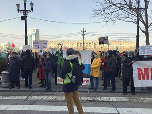 В Хабаровске на несанкционированную акцию собралось менее 300 человек