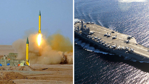 Выпущенные во время учений иранские ракеты взорвались в 160 километрах от авианосца США