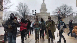 Десятки вооружённых американцев собрались перед Капитолием в штате Мичиган — видео