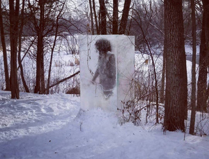 Местные жители нашли в парке древнего человека, замёрзшего во льду, но причастным оказался сосед