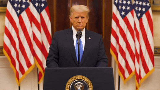 Президент США Дональд Трамп обратился к американцам с прощальной речью