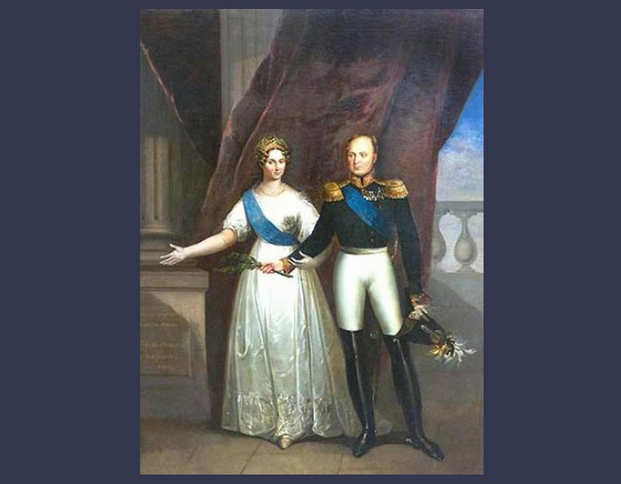 Елизавета Алексeевна и Александр I. Фото © Wikipedia 