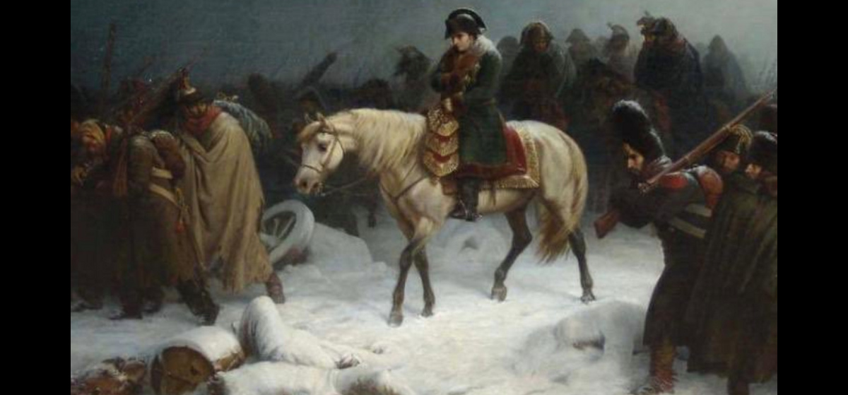 Неудачи первых недель. Отступление Наполеона 1812. Коссак отступление Наполеона.
