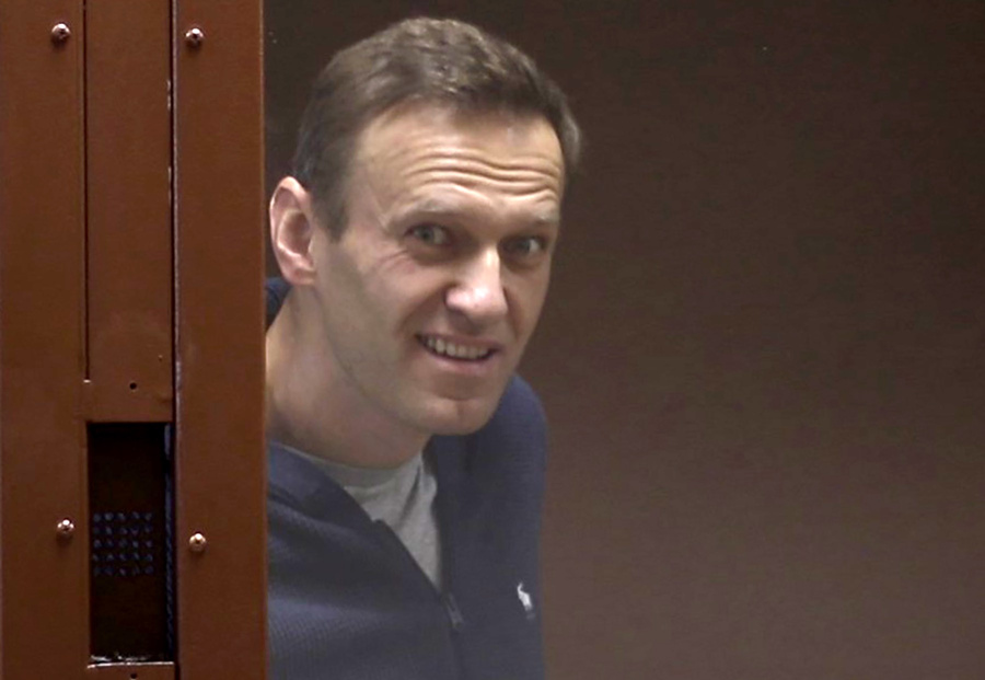 Подсудимый Алексей Навальный. Фото © ТАСС / Пресс-служба Бабушкинского суда