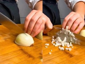 Шеф-повар из "Тиктока" показала, как легко и быстро нарезать лук, и мы все делали это неправильно