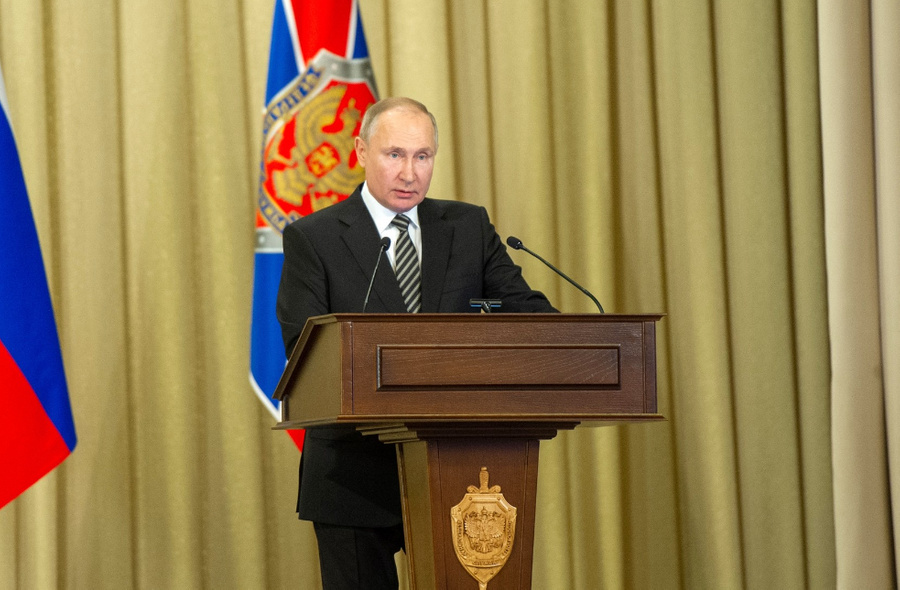 Президент Владимир Путин на заседании коллегии Федеральной службы безопасности.Фото © Kremlin.ru