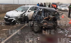 Смертельное ДТП в Дагестане: автобус столкнулся с тремя легковушками