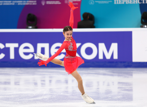 13-летняя ученица Тутберидзе Аделия Петросян. Фото © Федерация фигурного катания на коньках России