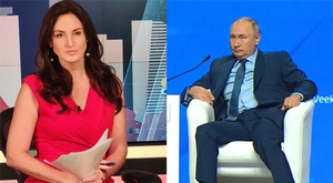 Длинные ноги, пронзительный взгляд: 10 фото журналистки из США, над которой Путин пошутил на интервью