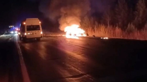 Водитель и пассажир сгорели в машине после аварии на Урале