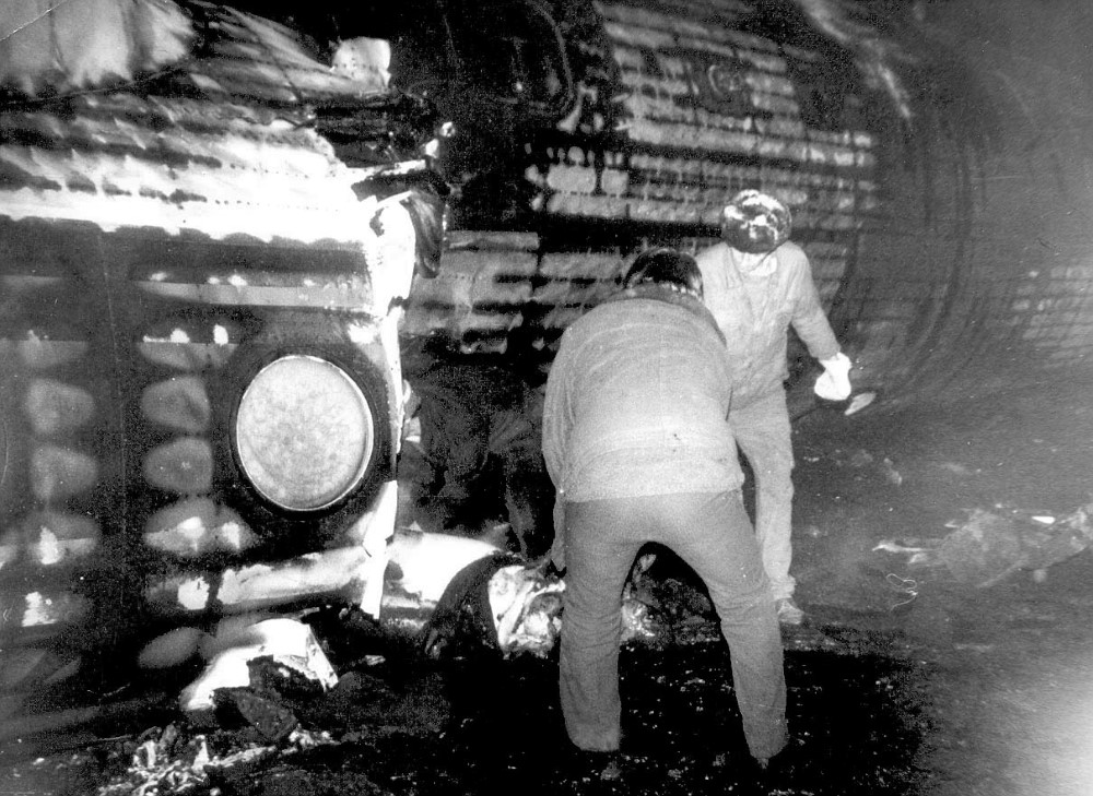 Последствия катастрофы самолёта Ту-134 в Куйбышеве 20 октября 1986 года. Фото © В.В. Фрыгина / tushinetc.livejournal.com