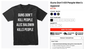 Сын Трампа решил нажиться на трагедии футболками с надписью "Алек Болдуин убивает людей"