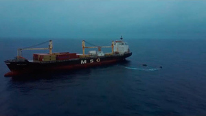 Появилось видео спецоперации российских морпехов по освобождению панамского судна