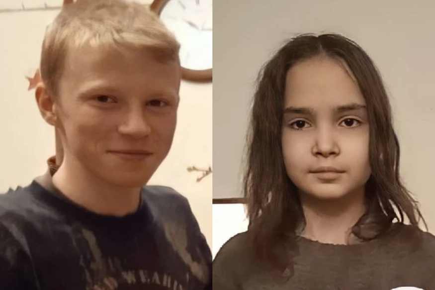 Пропавшие 14-летний Роман и 10-летняя Таисия. Фото © "Лиза алерт"