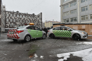 В Москве начали фиксацию нарушений с помощью новых дорожных камер на крыше патрульных машин