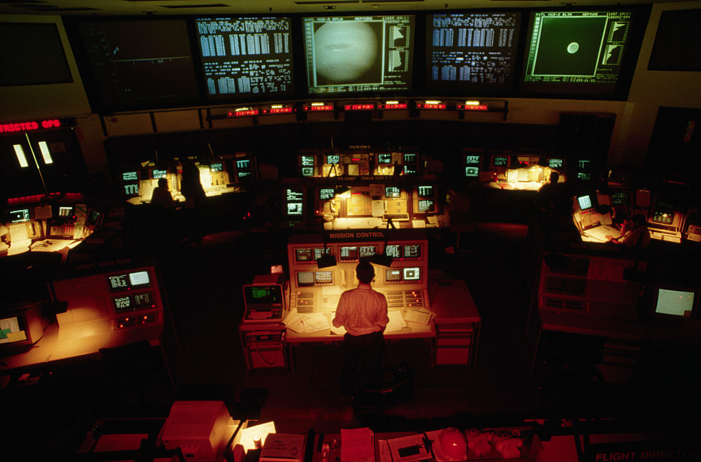 Комната управления полётами "Вояджера-2" в лаборатории реактивного движения НАСА. Фото © Getty Images / Roger Ressmeyer / Corbis / VCG