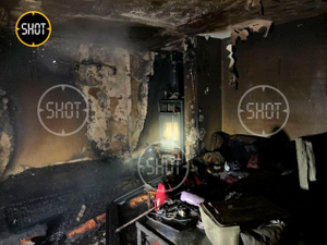Появились первые фото из сгоревшей квартиры Марины Хлебниковой