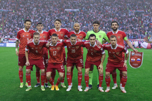 Сборная России по футболу осталась на 34-м месте в рейтинге ФИФА