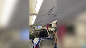 Лайф публикует видео из самолёта Будапешт — Москва во время его внеплановой посадки в Киеве