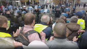 "Жёлтые жилеты" с размахом "отметили" годовщину, закидав стульями полицию в Париже