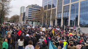 В Брюсселе полиция применила слезоточивый газ на митинге против ковид-ограничений