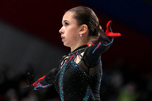 Фигуристка Валиева выиграла короткую программу на Гран-при России с мировым рекордом