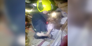 МЧС показало кадры спасения малышки из-под завалов дома в Люберцах, где прогремел взрыв
