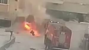 В Якутске пожарного на несколько метров отбросило взрывной волной