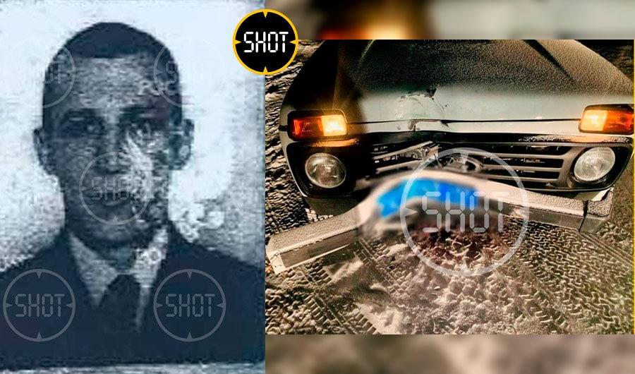 "Заразный" злоумышленник и служебный автомобиль, который он угнал © Telegram / SHOT
