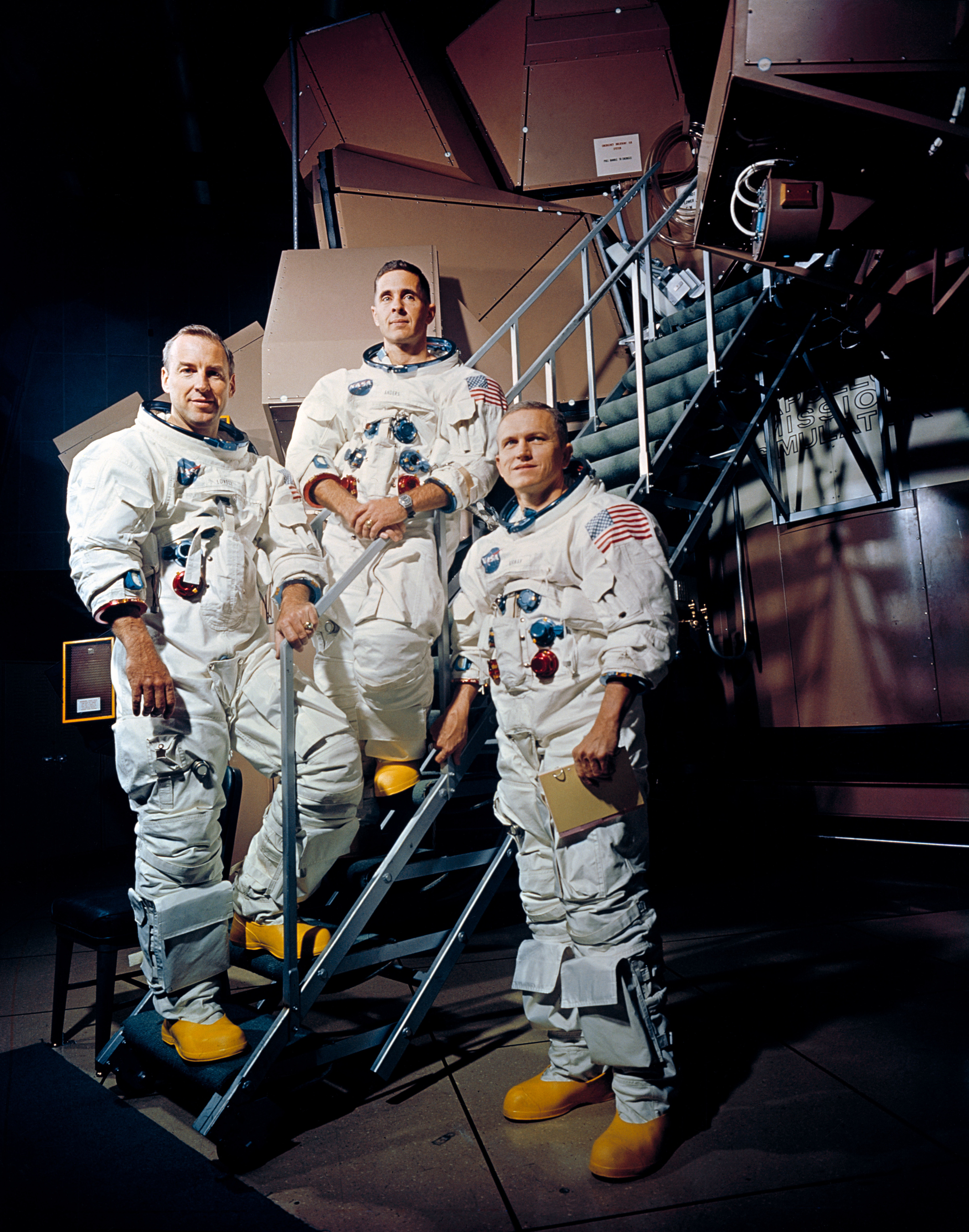 Астронавты Джеймс Ловелл – младший, Уильям Андерс и Фрэнк Борман. Фото © NASA
