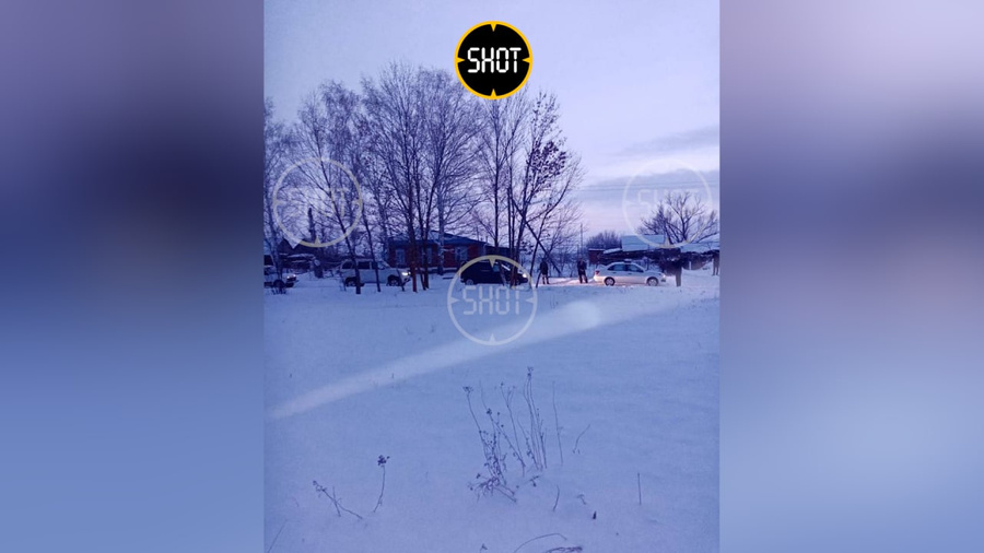 Место, где нашли замёрзших детей под Саратовом © Telegram / SHOT