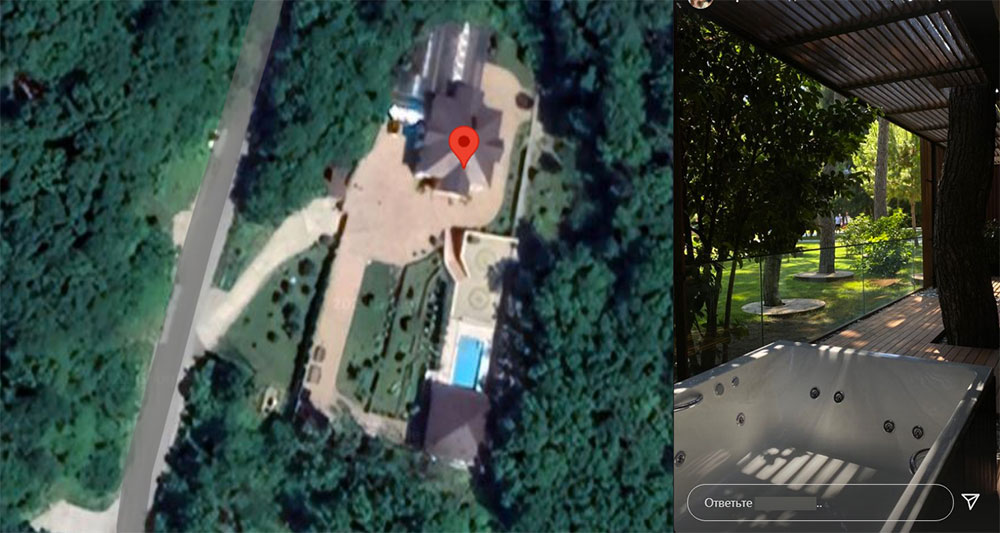 В "заповедном" имении есть джакузи на открытом воздухе. Фото © Google.Maps
