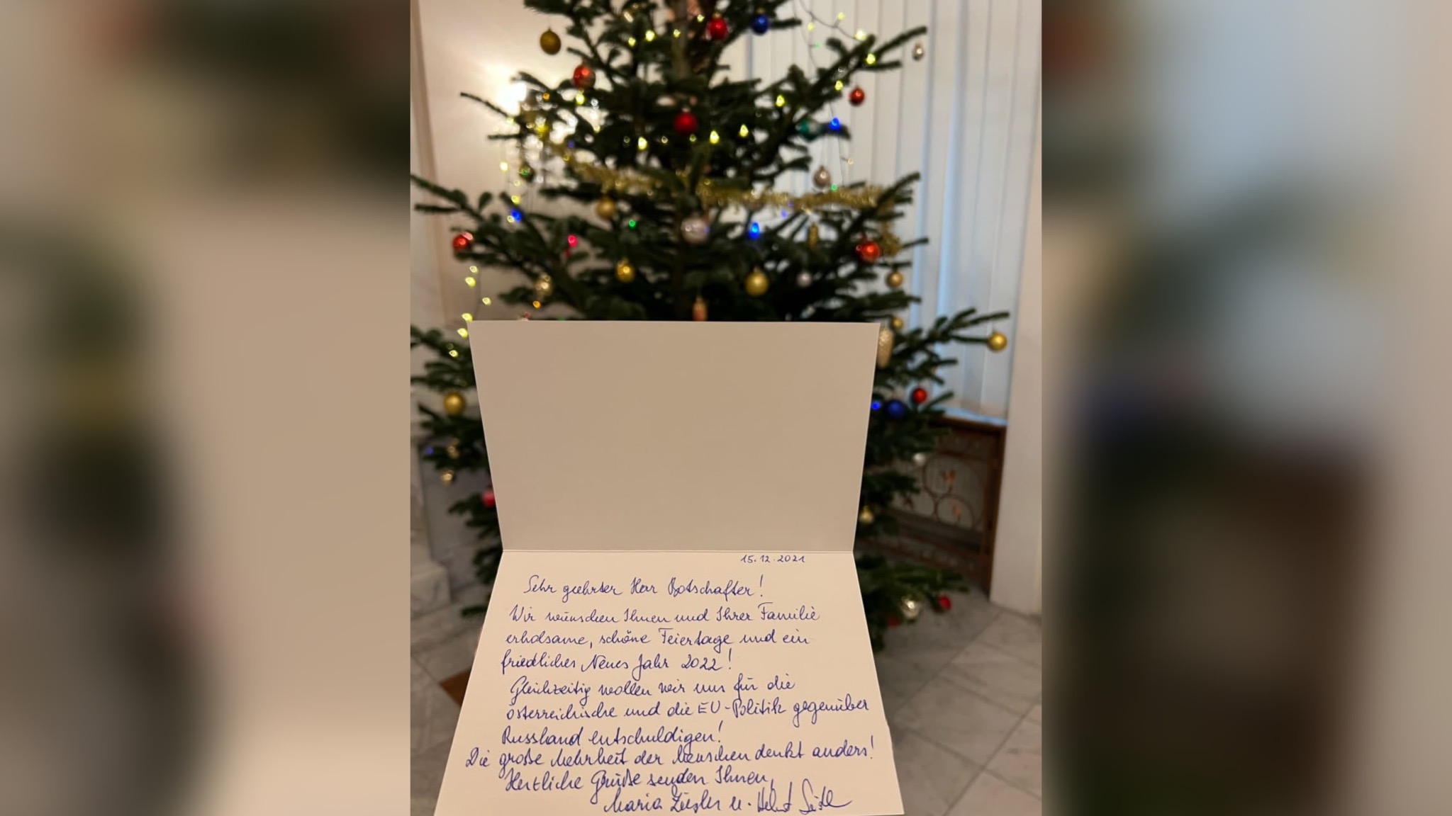 Письмо с извинениями от австрийцев. © Telegram / Посольство РФ в Австрии