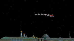 Американские силы ПВО засекли упряжку Санта-Клауса над Москвой