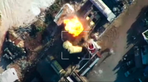Опубликовано новое видео применения российских дронов-камикадзе