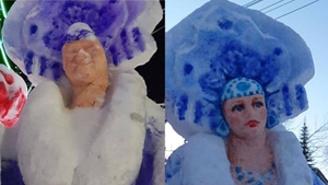 Наконец-то выспалась: "Адскую Снегурочку" из Якутии превратили в красавицу с помощью макияжа