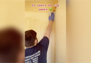 Художница в ужасе обнаружила, какого цвета стали стены в квартире курильщика, который жил там 21 год