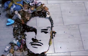 Художница создала портрет Моргенштерна из мусора, показав отношение к рэперу