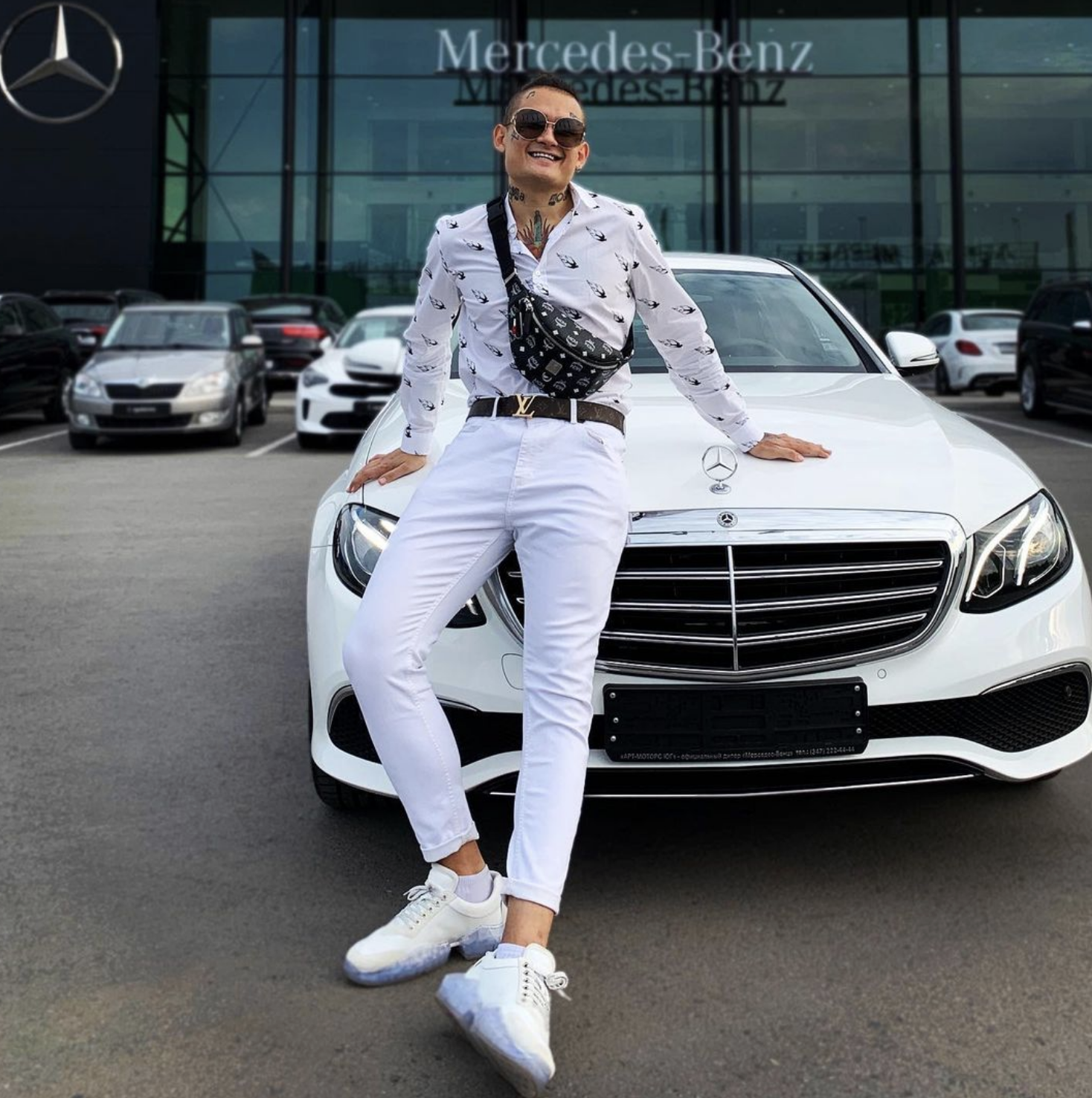 Моргенштерн и его авто Mercedes Фото © Instagram/morgen_shtern