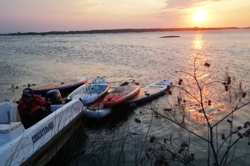 Группу из 27 сапсёрферов унесло течением во время сплава по Оке в Рязанской области