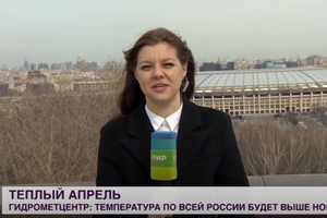 В Москве ретривер стал звездой прямого эфира, когда перепутал мячик с микрофоном журналистки